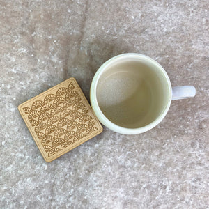 Abstract Glaze Mug and Coaster Set