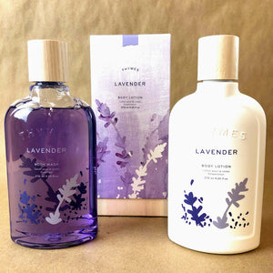 Thymes Lavender Body Wash & Body Lotion Set