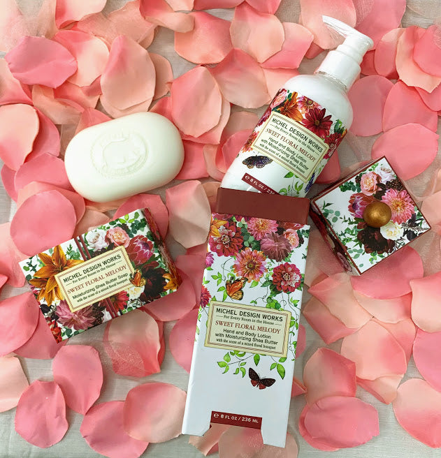 Sweet Floral Melody Soap and Lotion Set
